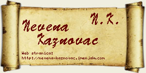 Nevena Kaznovac vizit kartica